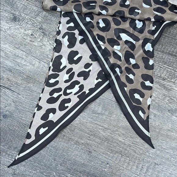 CAbi Leopard Print Scarf in Black and Brown - Picture 1 of 5